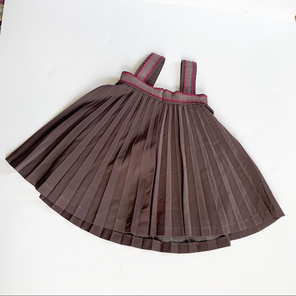 Lili Gaufrette Wool Pleated Jumper Dress swing - Picture 3 of 4